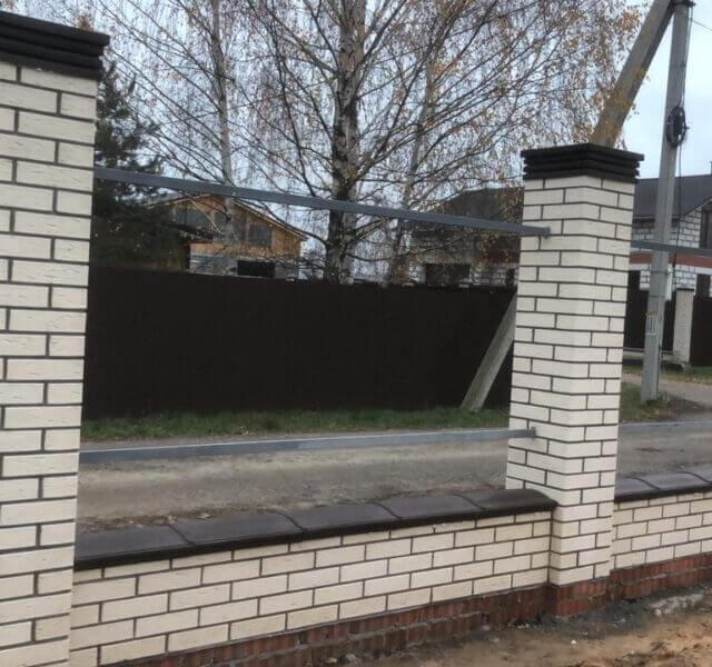 Колпак Zking Бона ХайТек Коричневый на столб 1.5х1.5 кирпича (385х385мм)