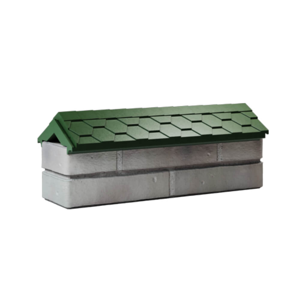 Парапет Zking Эверест Зеленый с посадкой на 0.5 кирпича (130мм)