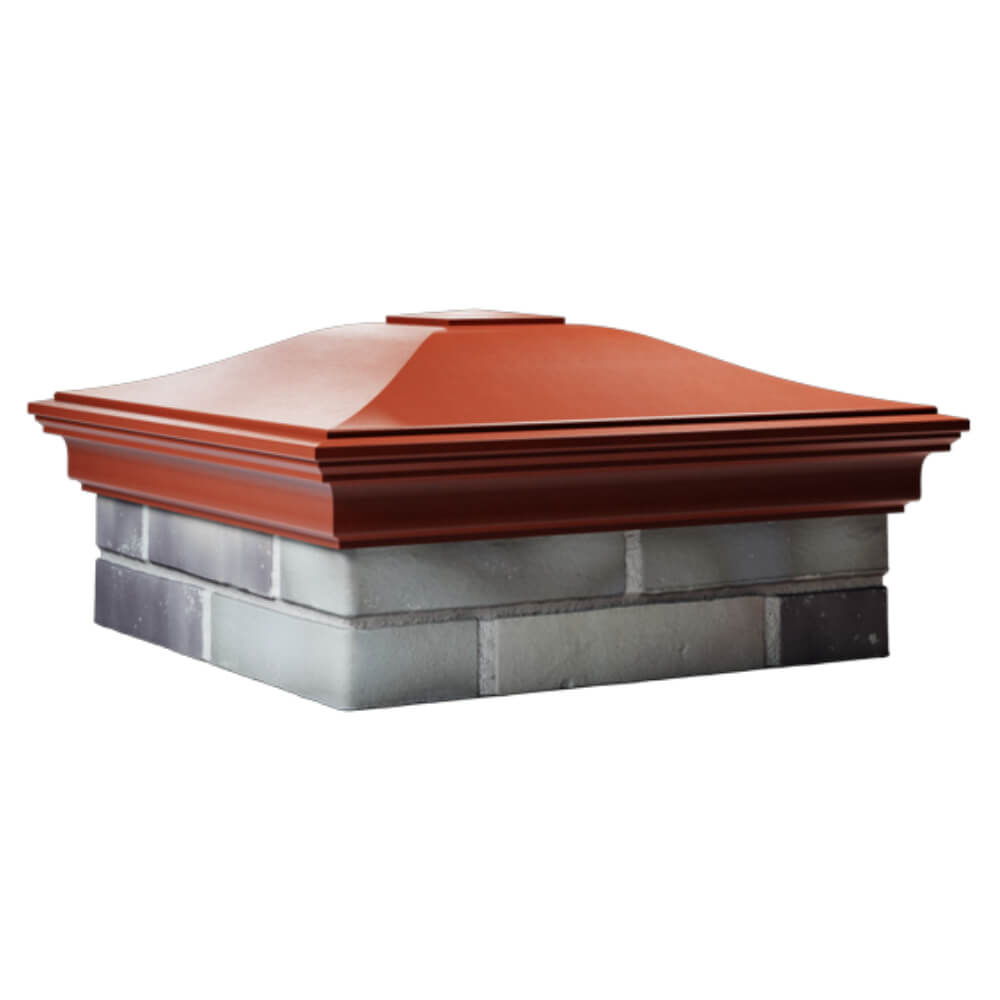 Колпак Zking Монблан Красный на столб 2х2 кирпича (515х515мм)